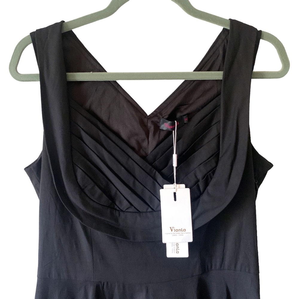 NWT Vianla 1950s Vintage-Inspired Black Pinup Dress - Fits like a M/10
